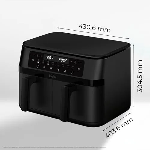 Haier ▫️ Fritadeira de ar quente com duas gavetas | Grande capacidade de 11 L | 8 funções 2