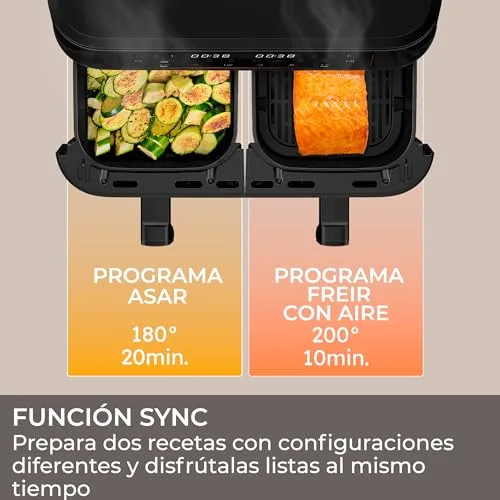 Haier ▫️ Fritadeira de ar quente com duas gavetas | Grande capacidade de 11 L | 8 funções 6