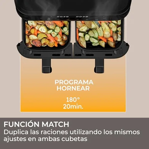 Haier ▫️ Fritadeira de ar quente com duas gavetas | Grande capacidade de 11 L | 8 funções 7