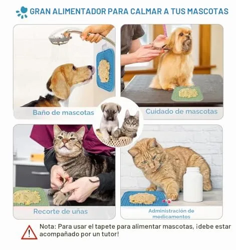 Zonopy ▫️ Tapete para lamber para cães e gatos com ventosas, 1 embalagem de tapete quadrado para lamber com alimentação lenta para cães, para aliviar a ansiedade e o tédio, brinquedos para 5