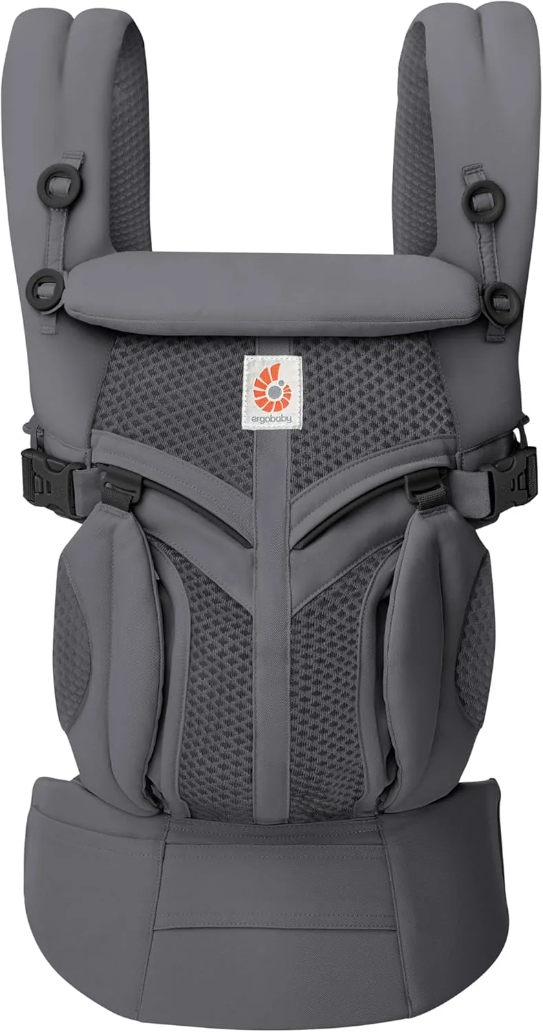 Ergobaby ▫️ Mochila Ergonómica para Bebés Omni Classic Mesh com 4 Posições de Transporte, Mochila para Bebés com Apoio Lombar, Charcoal Grey