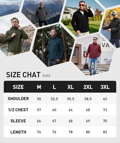 SwissWell ▫️ Casaco Softshell para Homem, para Caminhadas, Multifuncional, à prova de vento e impermeável, para o Inverno, quente, com capuz e bolsos, ideal para caminhadas e acampamentos 6