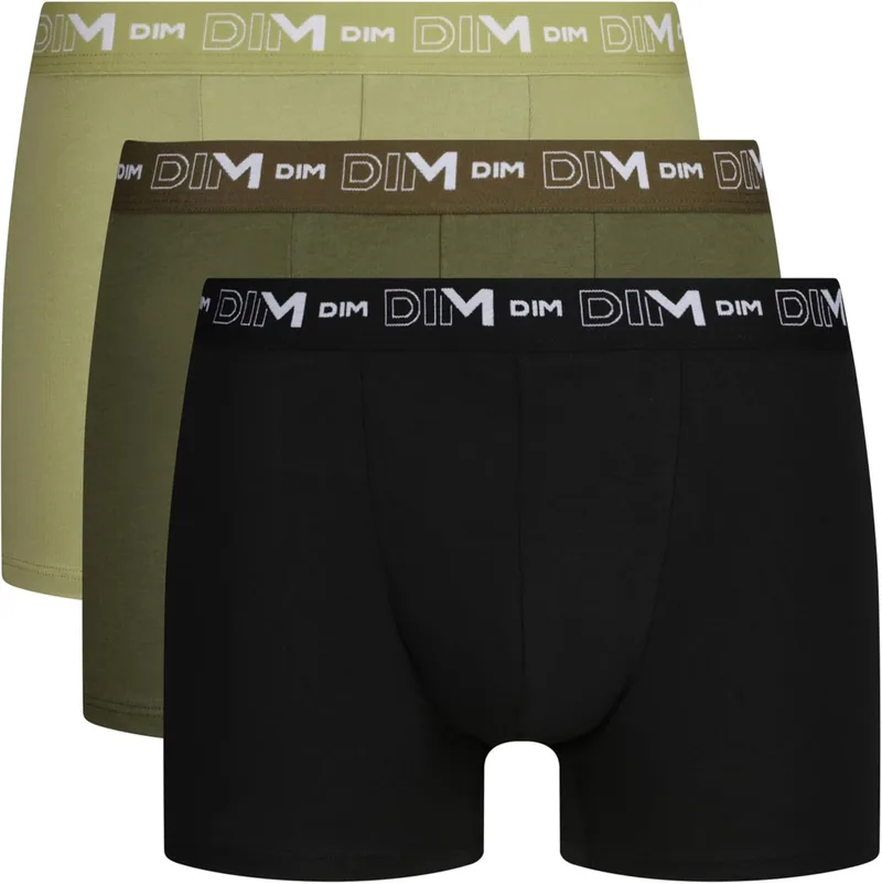 Dim ▫️ Conjunto de 3 boxers com cintura em cor contrastante para homem x3