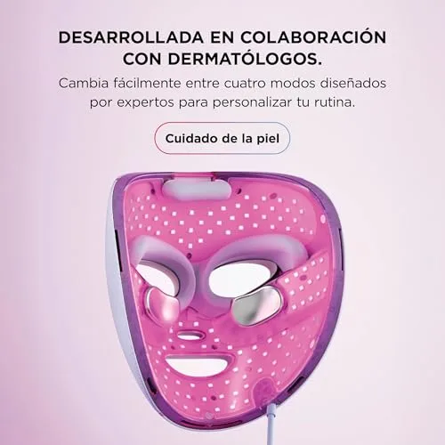 Shark ▫️ CryoGlow, Máscara Facial LED Vermelha e Azul, Cor Lilás, FW312EUPL 2