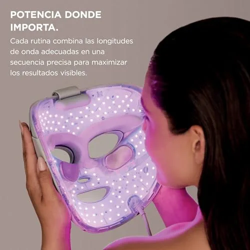 Shark ▫️ CryoGlow, Máscara Facial LED Vermelha e Azul, Cor Lilás, FW312EUPL 4