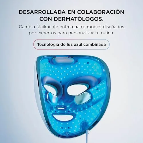 Shark ▫️ CryoGlow, Máscara Facial LED Vermelha e Azul, Cor Azul 2