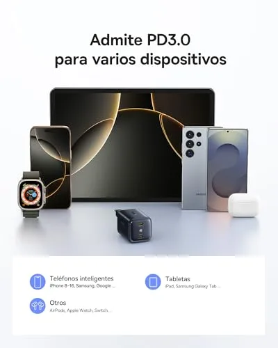 Baseus ▫️ PicoGo II Carregador USB-C de 45 W, Adaptador de Corrente USB-C com 2 Portas, Carregador Rápido PD 3.0 PPS Compatível com iPhone 17/17 Pro Max/16-12, Galaxy S25 Ultra, Pixel, iPad Pro/Air, Steam Deck 6