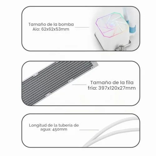 THERMALRLGHT ▫️ TR-Thermalright Aqua Elite 360 Branco V3 – Sistema de arrefecimento por água para CPU com especificações completas, refrigerador AIO para PC, 3 ventoinhas ARGB de 120 mm, instalação simples, compatível com AM5/AM4, LGA1851 5