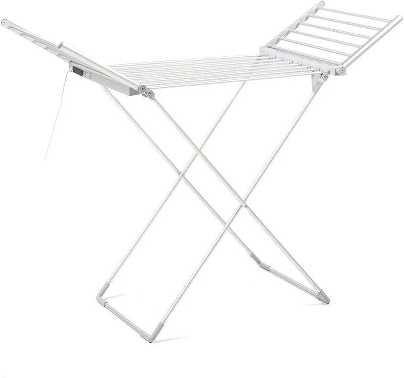 InnovaGoods ▫️ Estendal elétrico dobrável ®, Estendal elétrico dobrável, Estendal dobrável 20 barras, Ecrã tátil, Estendal elétrico com temperatura regulável 35-60 ºC, Altura 112cm