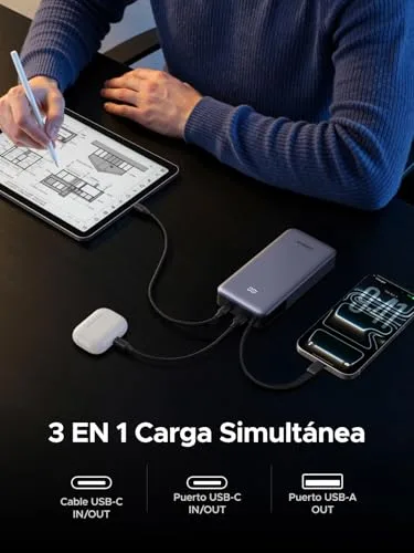 UGREEN ▫️ Nexode 55 W Power Bank 20 000 mAh Bateria Externa Carregamento Rápido PD 45 W 5