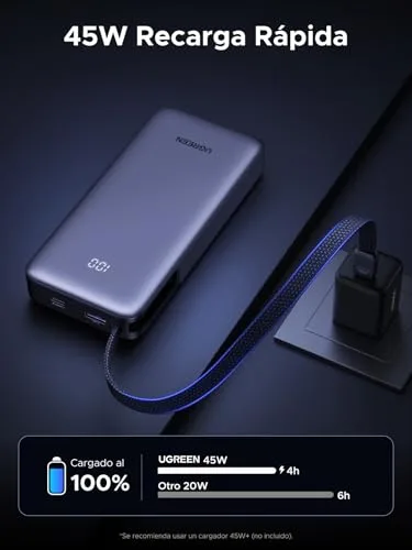 UGREEN ▫️ Nexode 55 W Power Bank 20 000 mAh Bateria Externa Carregamento Rápido PD 45 W 7