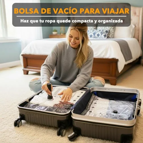 SpaceAid ▫️ Sacos de vácuo para roupa de viagem com bomba de vácuo sem fios, 24 sacos 2