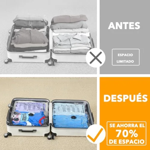 SpaceAid ▫️ Sacos de vácuo para roupa de viagem com bomba de vácuo sem fios, 24 sacos 3