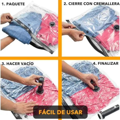 SpaceAid ▫️ Sacos de vácuo para roupa de viagem com bomba de vácuo sem fios, 24 sacos 5