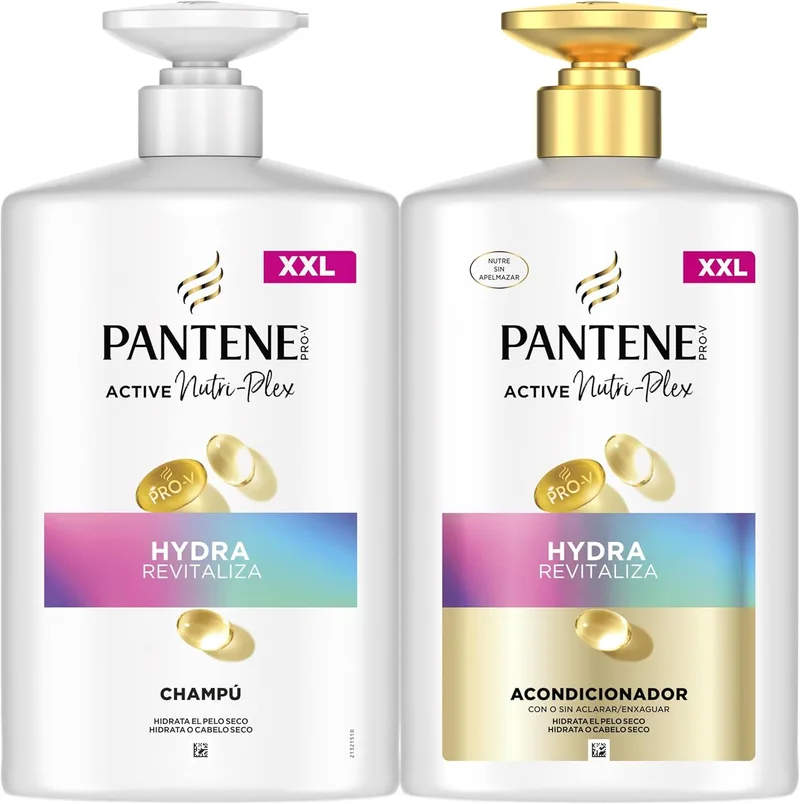 Pantene ▫️ Champô Pro-V Hydra Revitalizante 1000ml para Cabelo Normal e Seco. Nutre e Protege as Extensões. Tecnologia Nutri-Plex Ativa Sem Óleo Mineral