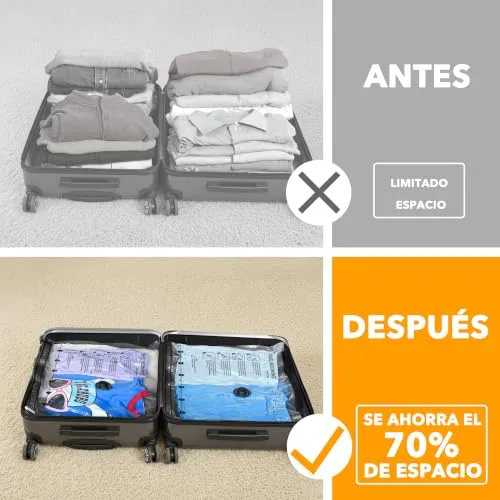 SpaceAid ▫️ Sacos Vácuo para Roupa de Viagem com Bomba de Vácuo Sem Fios, 18 Sacos 3