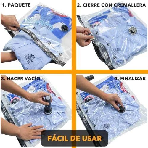 SpaceAid ▫️ Sacos Vácuo para Roupa de Viagem com Bomba de Vácuo Sem Fios, 18 Sacos 5
