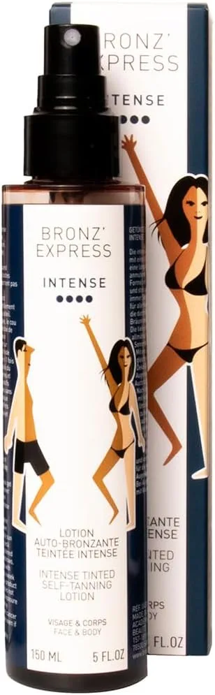 BRONZ’EXPRESS ▫️ BRONZ EXPRESS | Autobronzeador Intenso Tonalidade Intensa Rosto e Corpo | 150 mililitros Loção | Bronzeamento Natural Intenso Sem Sol | Bronzeamento Instantâneo Saudável | Marca Tradicional Francesa Desde 1960