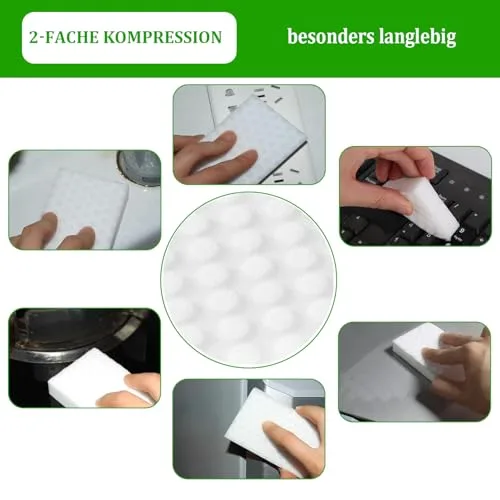YTIan ▫️ Esponjas de limpeza de alta densidade, 50 unidades, esponja mágica 6