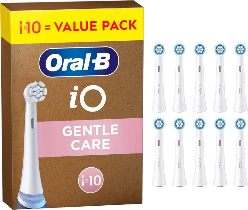 Oral-B ▫️ iO Gentle Care - Cabeças de escova de substituição originais, brancas, embalagem de 10