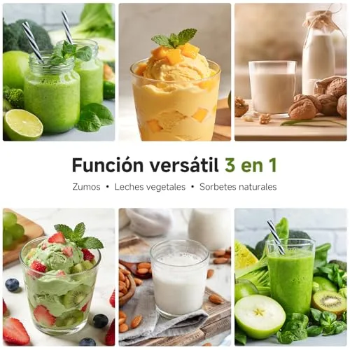 AMZCHEF ▫️ Extrator de Sumos por Prensagem a Frio 600 W, Liquidificador com abertura de 155 mm 4