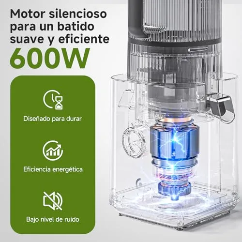 AMZCHEF ▫️ Extrator de Sumos por Prensagem a Frio 600 W, Liquidificador com abertura de 155 mm 7