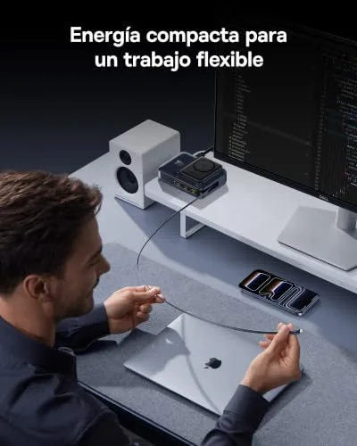 Baseus ▫️ Carregador sem fios 5 em 1 carregador USB-C de 160 W com Qi 2, carregador sem fios com cabo retrátil de 100 W, compatível com MagSafe para iPhone 12-17, MacBook Pro/Air, iPad Pro e muito mais 6
