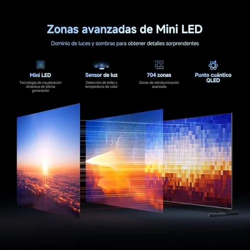 XIAOMI ▫️ TV S Pro Mini LED 75, Smart TV, Dolby Vision, Dolby Atmos, 4K QLED, 144 Hz, Google TV, HDR 10+, Sintonizador triplo, DVB-T2, MEMC, DTS-X, Harman AudioEFX,Prime Video, Assistente Google, AirPlay 2 3