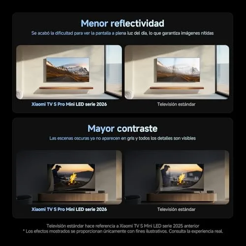 XIAOMI ▫️ TV S Pro Mini LED 75, Smart TV, Dolby Vision, Dolby Atmos, 4K QLED, 144 Hz, Google TV, HDR 10+, Sintonizador triplo, DVB-T2, MEMC, DTS-X, Harman AudioEFX,Prime Video, Assistente Google, AirPlay 2 5