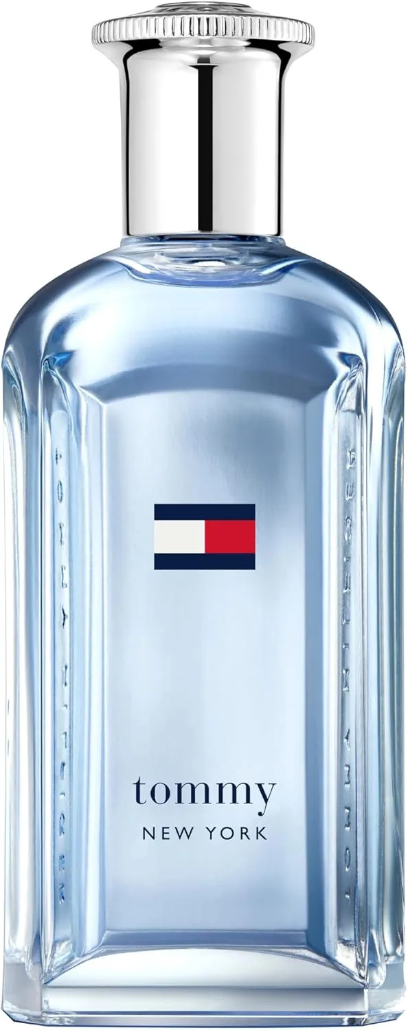 Tommy Hilfiger ▫️ Tommy New York Eau de Toilette 100 ml - Perfume para homem - Fragrância Fougère Picante - Notas de especiarias e madeira - Frasco de vidro azul