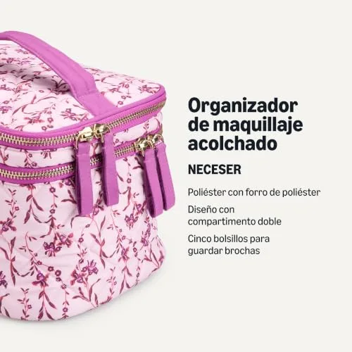 Amazon Essentials ▫️ Bolsa de maquilhagem acolchoada com espaço para guardar pincéis – para mulher 2
