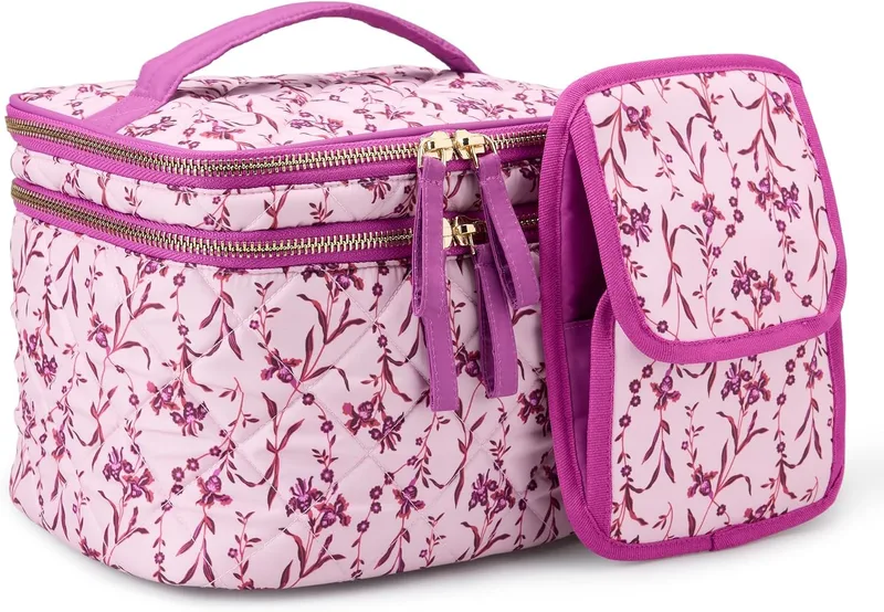 Amazon Essentials ▫️ Bolsa de maquilhagem acolchoada com espaço para guardar pincéis – para mulher