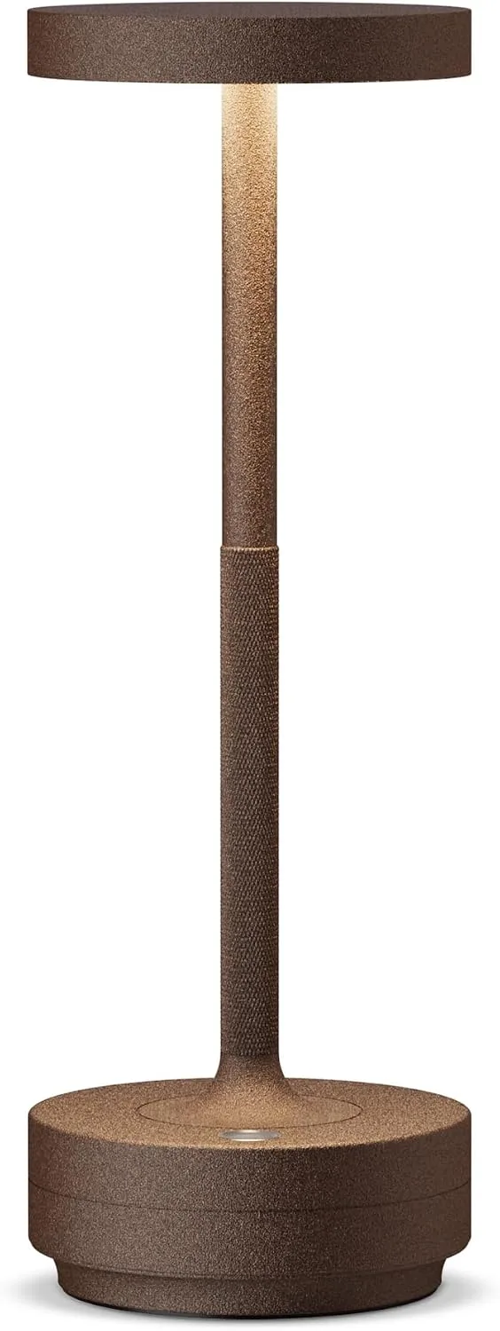 SLSMD ▫️ Candeeiro de mesa LED sem fios, recarregável e com regulação de intensidade, 5000 mAh, 3 modos de iluminação, para uso interior/exterior, bateria de longa duração, portátil, com ligação USB-C (Rugine)