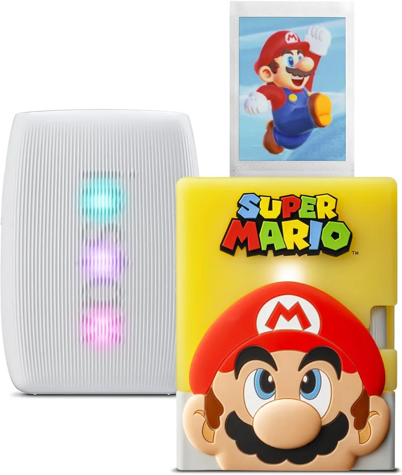 instax ▫️ Kit de Impressora Mini Link 3, Edição Limitada com Super Mario Block ? Capa de Silicone (Película vendida separadamente)