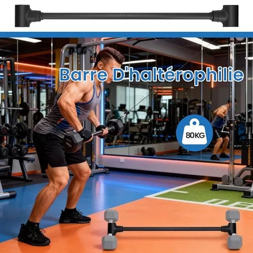 DFENG ▫️ Adaptador para halteres retos com 4,2 cm de diâmetro, capacidade de peso de 40 kg por extremidade, cor preta 3
