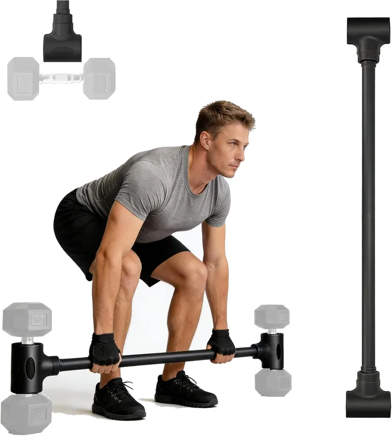 DFENG ▫️ Adaptador para halteres retos com 4,2 cm de diâmetro, capacidade de peso de 40 kg por extremidade, cor preta