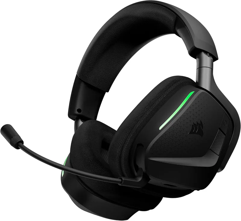 Corsair ▫️ Auscultadores de jogos sem fios Void v2 MAX com Bluetooth para Xbox – 2,4 GHz, Dolby Atmos, até 70 horas de autonomia, carregamento rápido, microfone com som nítido, controlos nos auscultadores – Carbono
