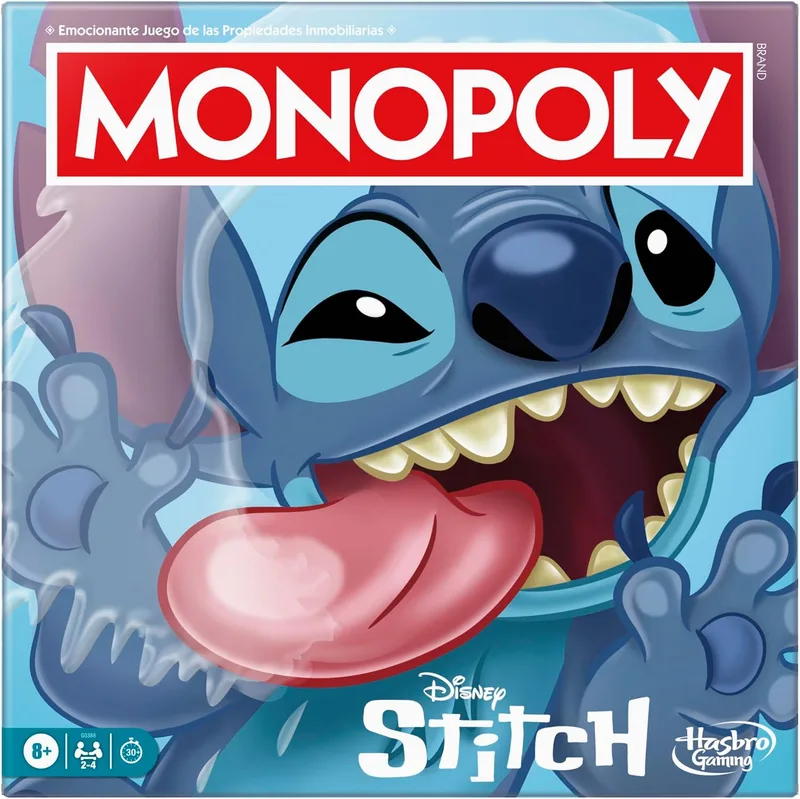 Hasbro Gaming ▫️ Jogo de tabuleiro Monopoly Edição Disney Stitch - Versão em espanhol