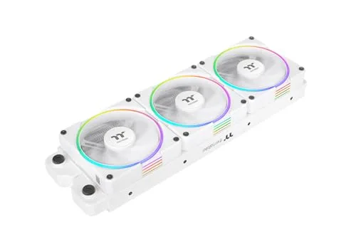 Thermaltake ▫️ TS120 EX RGB (Conjunto de 3) | Alto desempenho de refrigeração com sensor térmico | Ligação magnética rápida MagForce 2.0 em cadeia | RPM e RGB controlados por software | 120 mm Branco 6
