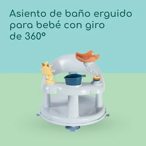 Bebeconfort ▫️ Assento de Banho Giratório com Brinquedos, 0–10 kg, Azul 3