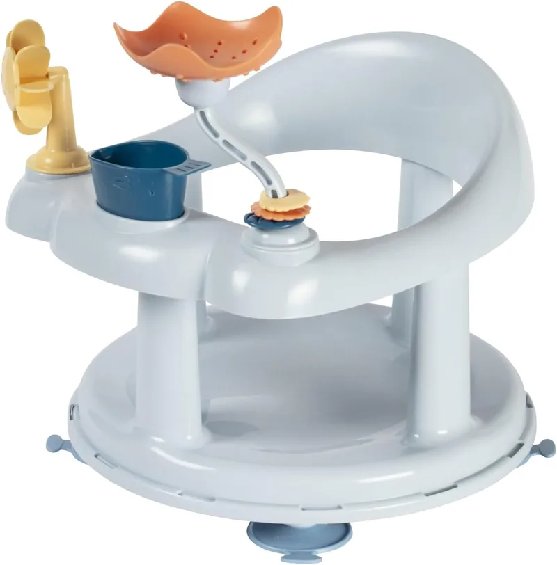 Bebeconfort ▫️ Assento de Banho Giratório com Brinquedos, 0–10 kg, Azul