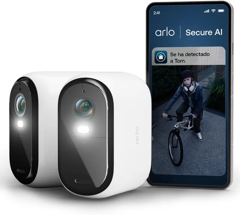 Arlo ▫️ Essential 3 XL - Câmara de vigilância em rede - Interior, exterior - Resistente às intempéries - Cor (dia e noite) (vmc3282-100eus)