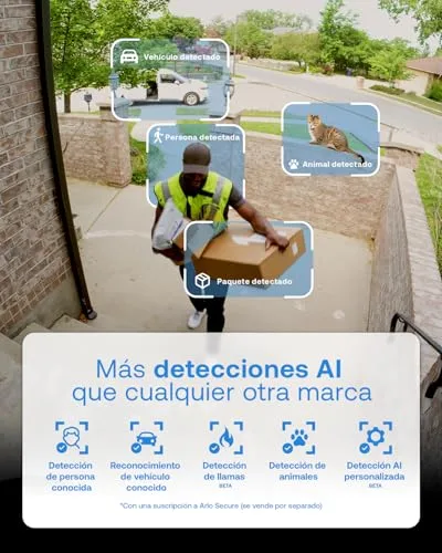Arlo ▫️ Essential 3 2K XL, câmara Wi-Fi para exterior, bateria com autonomia de 24 meses, visão noturna a cores, sirene, áudio bidirecional, 3 câmaras brancas 3