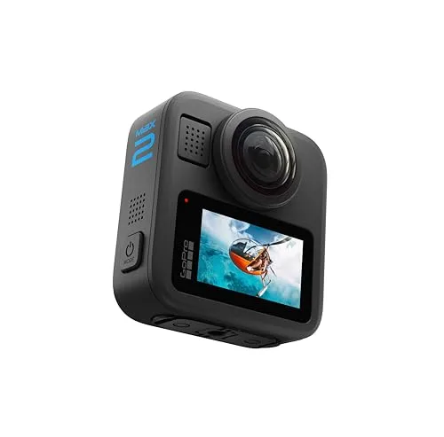 GoPro ▫️ MAX2 - Câmara de ação tradicional de 360°, à prova de água, com ecrã tátil, vídeo esférico em 8K, fotografias de 360° com 29 MP, lentes fáceis de substituir, estabilização HyperSmooth e 6 microfones 2