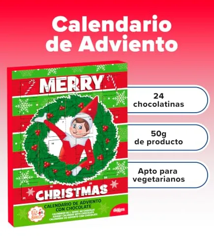 dekora ▫️ Calendário do Advento de Chocolate para Crianças «Duende Travesso», 50 g 2