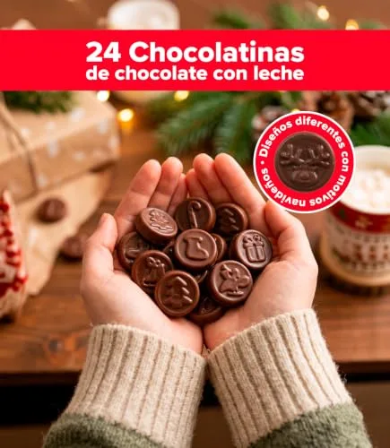dekora ▫️ Calendário do Advento de Chocolate para Crianças «Duende Travesso», 50 g 5