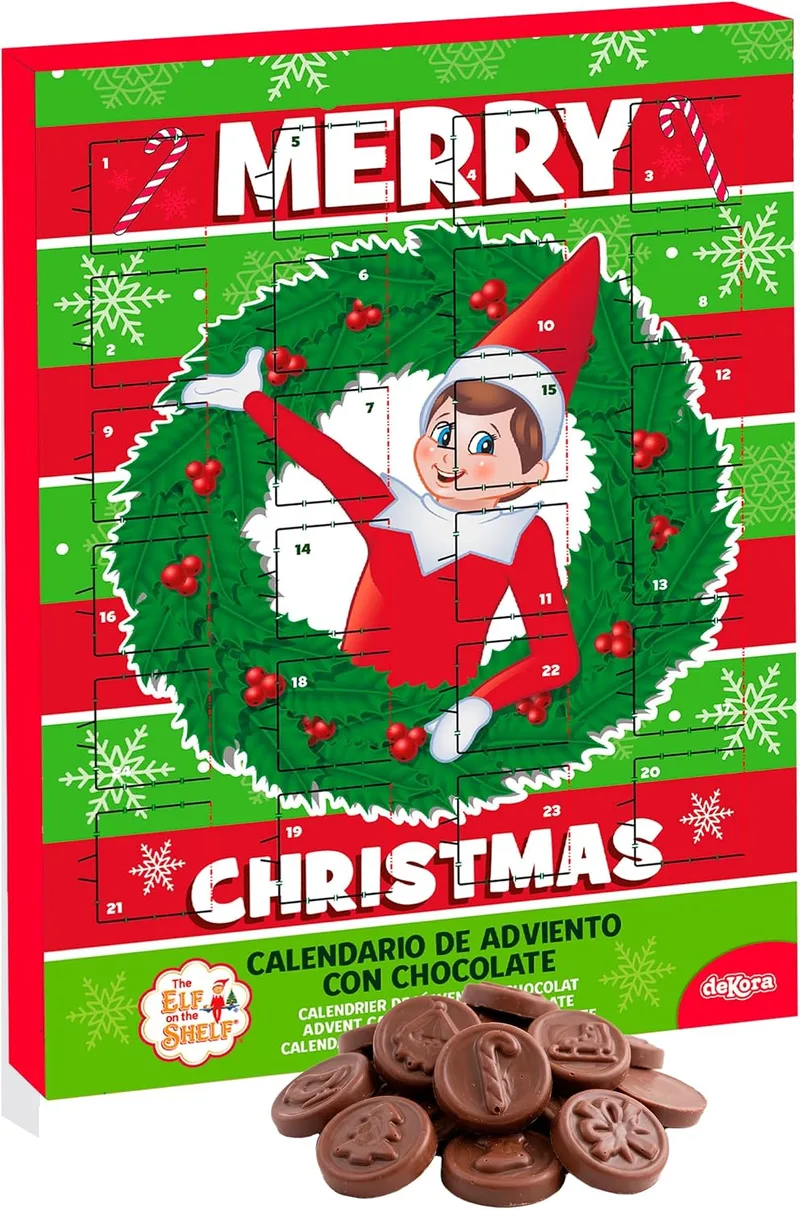 dekora ▫️ Calendário do Advento de Chocolate para Crianças «Duende Travesso», 50 g