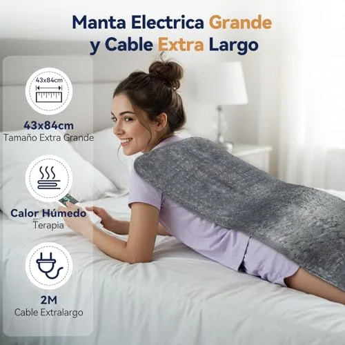 VSTKEN ▫️ Manta Elétrica, Manta Elétrica Lombar, 9 Níveis de Temperatura e 4 Temporizadores 2