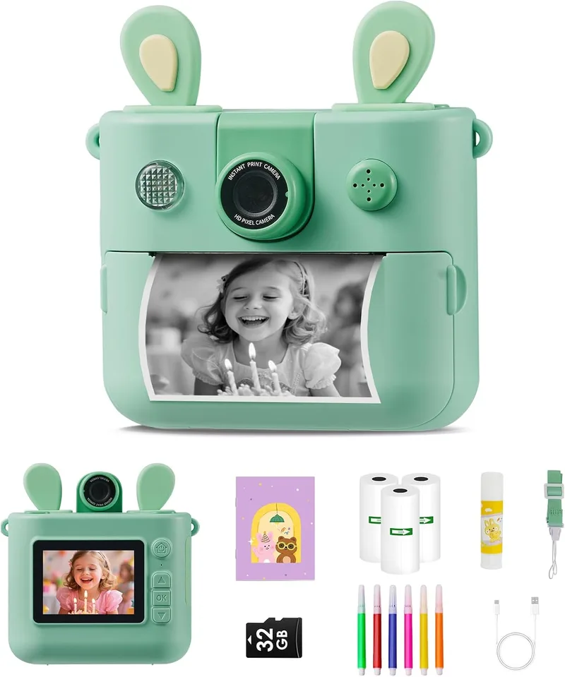 ORGSTA ▫️ Câmara Fotográfica Instantânea para Crianças | Com 3 Rolos de Filmes | Presentes para Meninos e Meninas dos 3 aos 12 Anos | Natal, Aniversários, Bebés, Crianças
