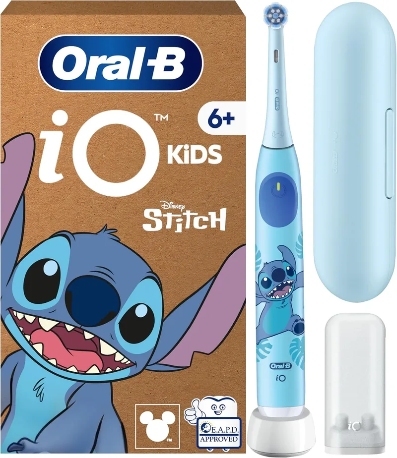 Oral-B ▫️ Escova de dentes elétrica iO Kids Disney Stitch, para crianças a partir dos 6 anos